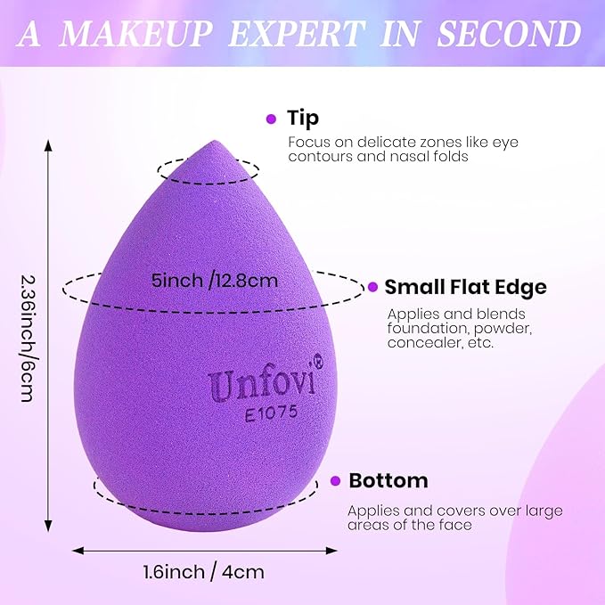 Multicolor Makeup Sponges Set, 7Pcs Ultra-soft and Latex Free Makeup Sponge for Foundation, Drop Shape Beauty Cosmetic Blender For Powder Cream and Liquid, Super Soft Wonder Cosmetic Applicator