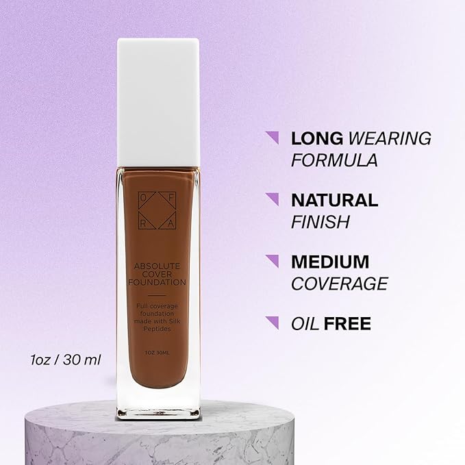 Absolute Cover Foundation #11 | Liquid Medium Coverage Foundation with Natural FInish | Oil-Free Face Makeup | Deepest Shade with Neutral Undertone | 1oz/30ml