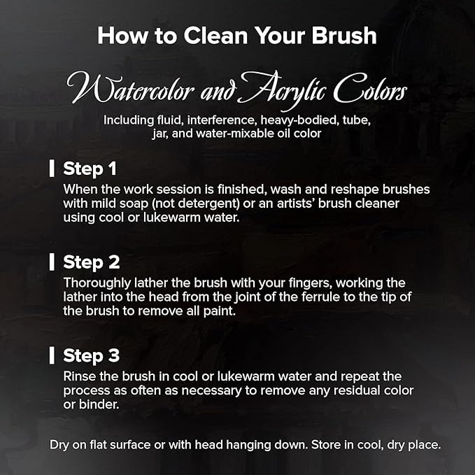 Silver Brush Limited BV-3056S Black Velvet Short Handle Large Round Brushes, Mixed Filament with Very Soft Tips, 3pc Professional Artist Painting Bundle for Watercolors, Gouache, Dyes & Silk Painting