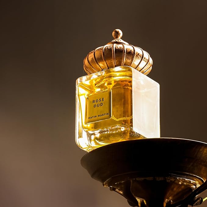 MATIN MARTIN Rose Oud for Unisex - Arabian Perfume for Women & Men - Long Lasting Fragrance with Saffron, Bergamont, Jasmine, Sandalwood, Cedar Notes - Arabic Cologne - Travel Size - 3.4 oz EDP Spray