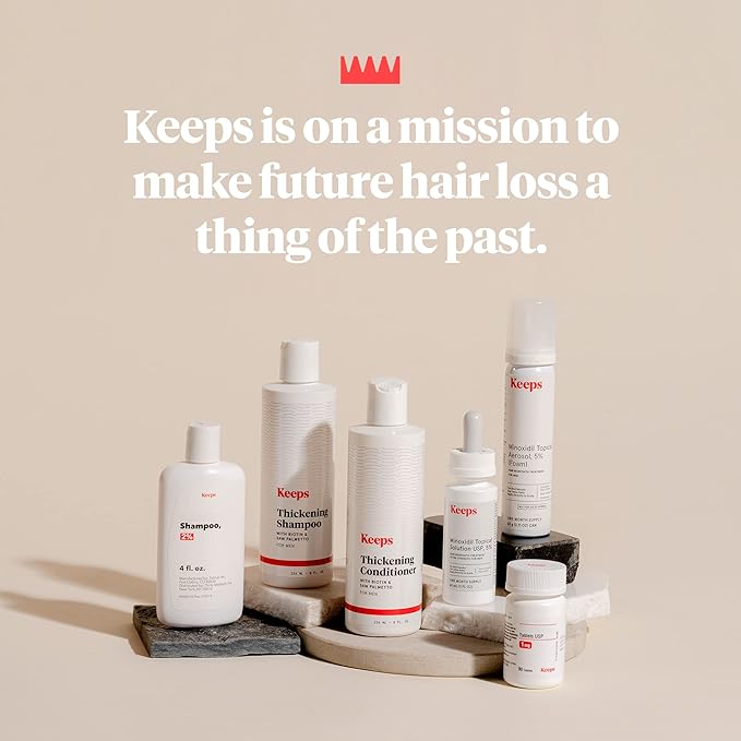 Keeps Hair Loss Conditioner For Men - Mens Conditioner for Fuller, Thicker Looking Hair - Thinning & Hair Growth Product - DHT Blocker - Infused with Biotin, Caffeine & Saw Palmetto - 8 oz