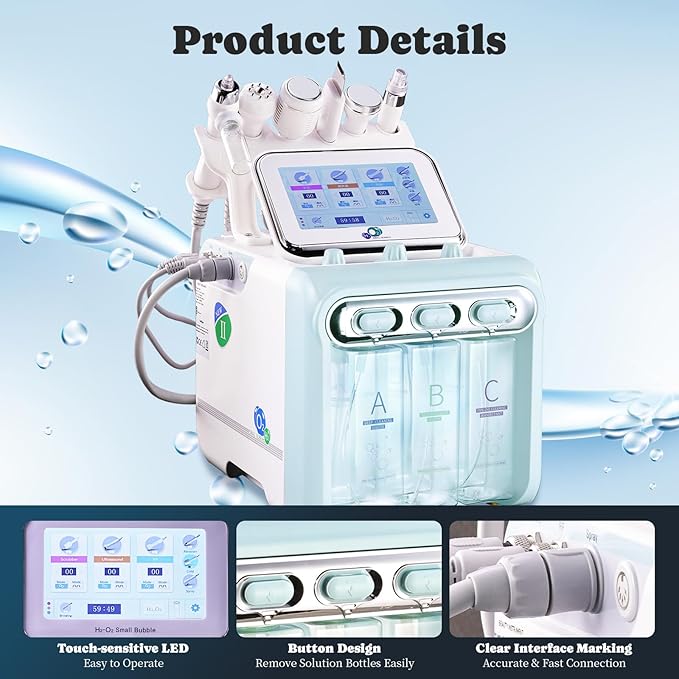 Hydrogen Oxygen 7 in1 Facial Care Machine with Mask Multifunctional Face Skin Care Device