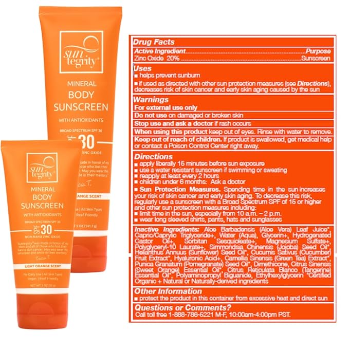 Suntegrity Mineral Sunscreen For Body - 3 oz