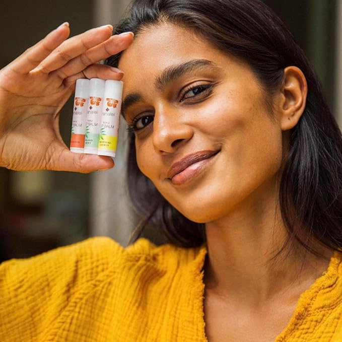 Hanalei Lip Balm and Moisturizer - Natural Kukui Oil and Beeswax Lip Moisturizer to Hydrate and Replenish Dry, Chapped Lips - Made in USA - Coconut Pear