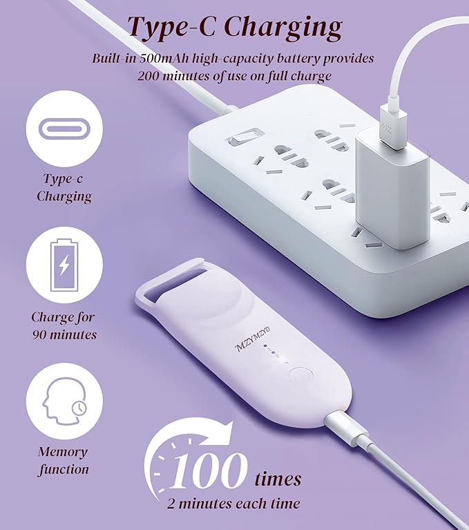 Heated Eyelash Curler, Eyelash Curlers with 10S Quick Heat-Up, 2 Temp Settings, 3S Styling & 24H Long-Lasting Natural Curl, Type-C Recharge, Mini Electric Eyelash Curler for Travel - Purple