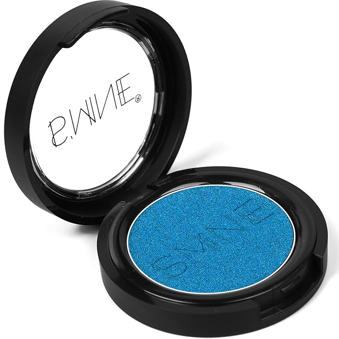 IS'MINE Single Blue Shimmer Eyeshadow Powder Palette High Pigment, Longwear, Intense Color Best Blue Eyeshadow