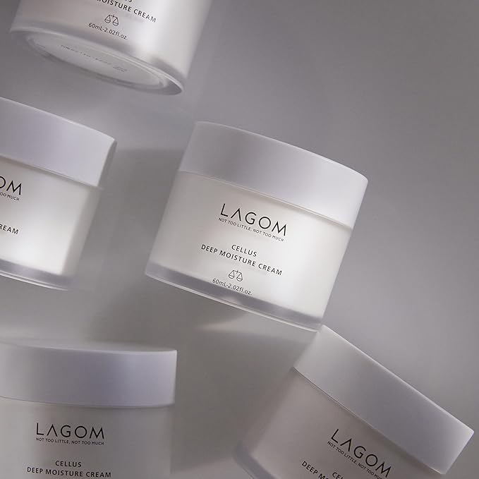 LAGOM Cellus Deep Moisture Cream Natural Moisturizer with Ceramide and D-Panthenol (B5) Snooth Hydrating Nourishing Protecting Cream 2.02 Fl Oz