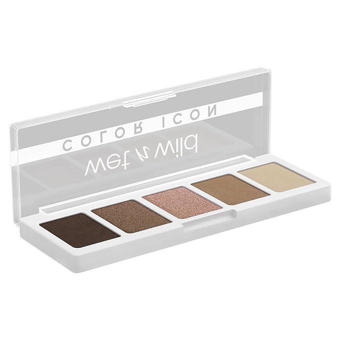 wet n wild Color Icon Eyeshadow Makeup 5 Pan Palette, Matte, Shimmer, Metallic, Long Wearing, Rich Buttery Pigment, Cruelty Free - Walking On Eggshells