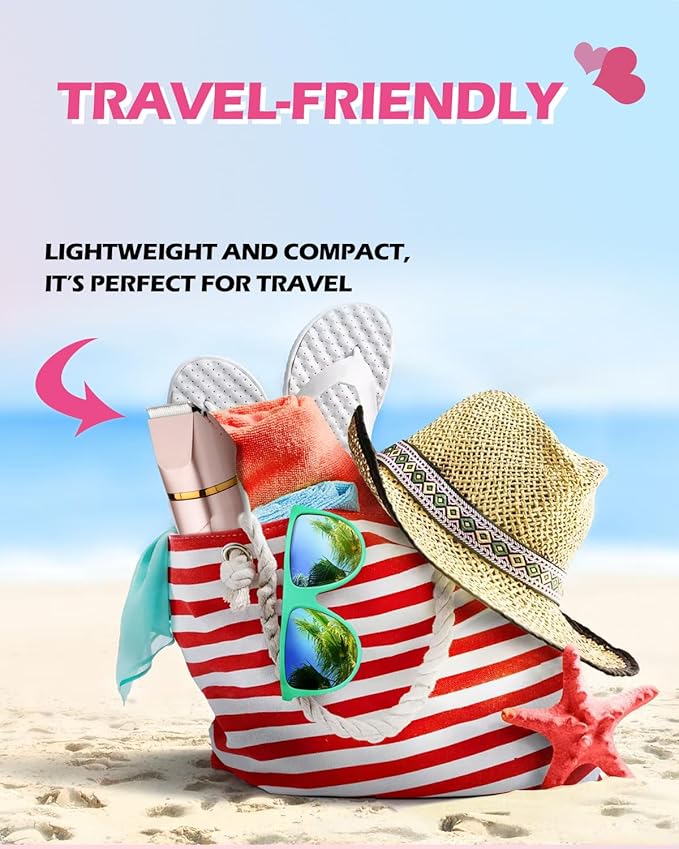 Bikini Trimmer for Women 2-in-1 – Rechargeable Electric Razors for Women, Painless Electric Shaver for Bikini, Underarm, Legs, Arms – IPX7 Waterproof, Compact Travel Design