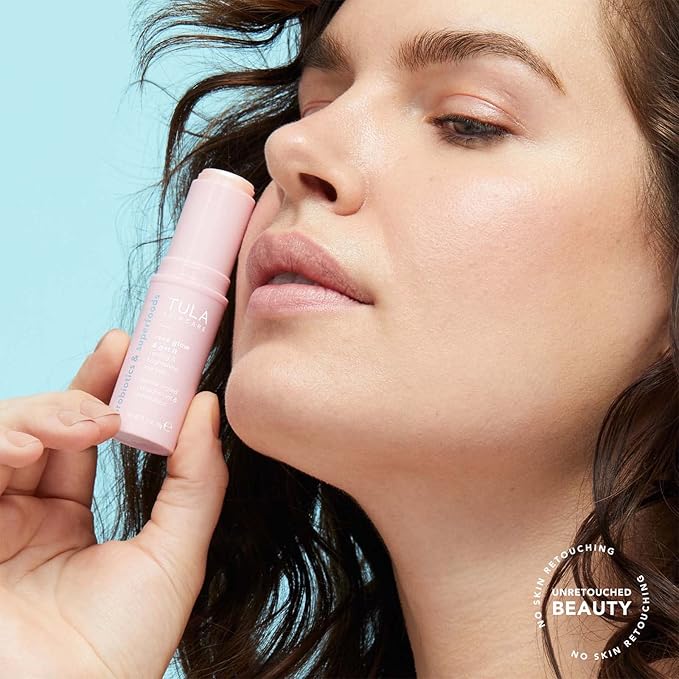 TULA Skin Care Eye Balm Rose Glow - Dark Circle Treatment, Instantly Hydrate and Brighten Undereye Area, Portable and Perfect to Use On-the-go, 0.35 oz.