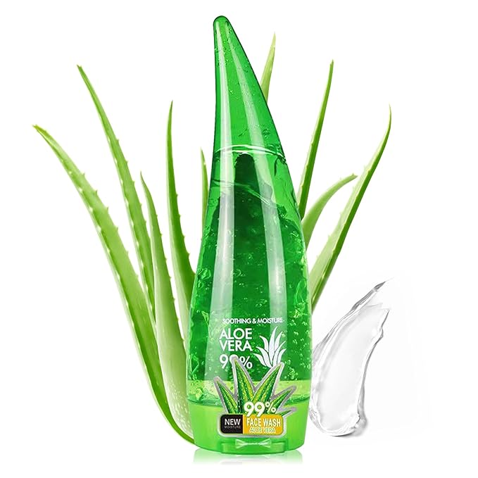 Organic Aloe Vera Gel for After Sun Skin Care,Natural Moisturizing Aloe Vera Gel for Face & Body,Easy to Portable Face Moisturizer,Travel Size Pure Vera Aloe Gel for all Skin Types 260 ml B
