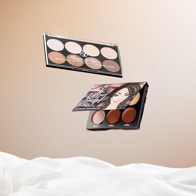 W7 Lift & Sculpt, Shape & Glow Set - 2 Piece Set - Cream Contour & Powder Contour Palette Duo