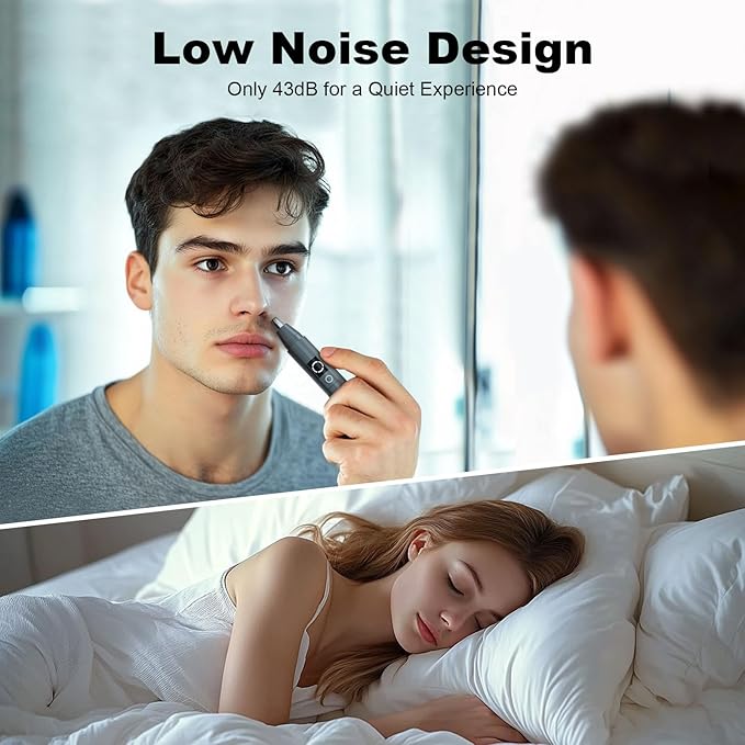 JISHO Rechargeable Ear and Nose Hair Trimmer for Men Women-12000 RPM Powerful Motor with Dual Edge Blades, Waterproof, USB Type-C, Easy to Clean Travel Size