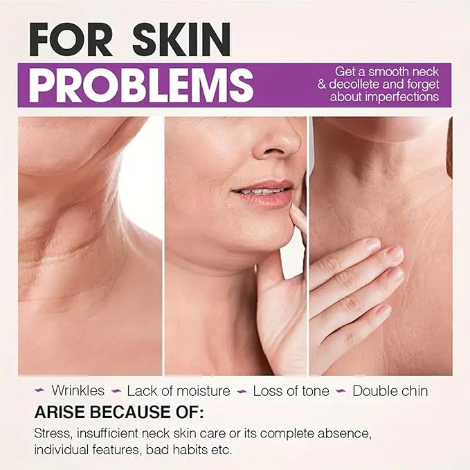 Collagen Face & Neck Tightening Cream,Neck Firming Cream for Reduce Double Chin Neck Firming and Lifting Anti Wrinkle Neck Moisturizer Cream Firm Repair Sagging Skin