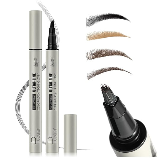 Microblading Eyebrow Pencil, Liquid Magical Multi-Tip Eyebrow Pencils for Women, Waterproof Eyebrow Pen for Natural Brow, Long Lasting Eyebrow Dye with Hair Like Strokes Brows Makeup Pen