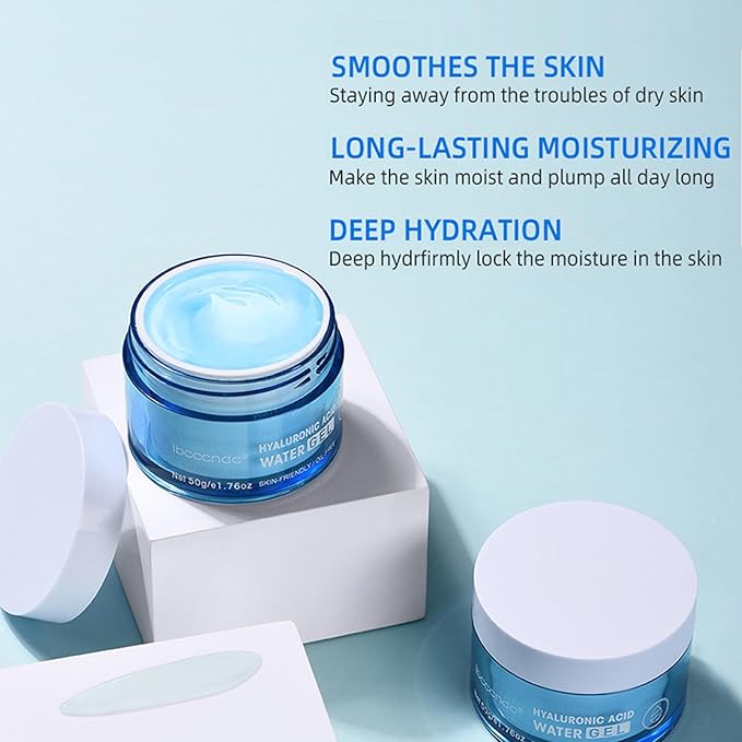 Hydro Boost Hyaluronic Acid Face Moisturizer for Oil Skin, Hydro Boost Moisturizer 48-Hour Hydration, Hydro Boost Water Gel Oil-Free and Lightweight Absorbs Well, Plump Skin for Women & Men 1.76oz