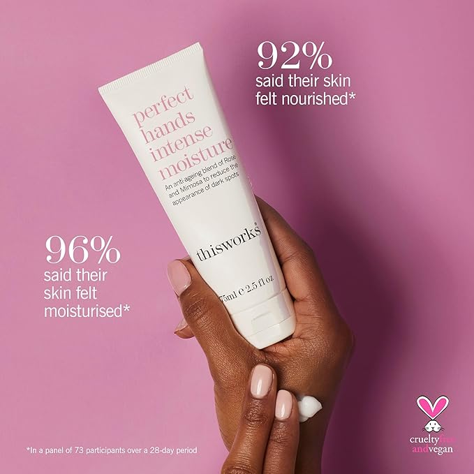 THISWORKS Perfect Hands Intense Moisture, 75ml, Hydrating Hand Cream Enriched with Larch Extract, Coconut and Fragranced Botanicals, Youth-Boosting Hand Moisturiser for Dry Skin