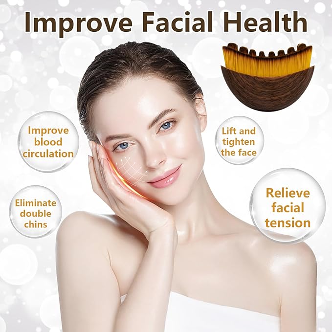 Lymphatic Contour Face Brush,Lymphatic Drainage Massager for Face and Body,Ergonomically Designed to Fit The Skin Precisely,Improves Skin