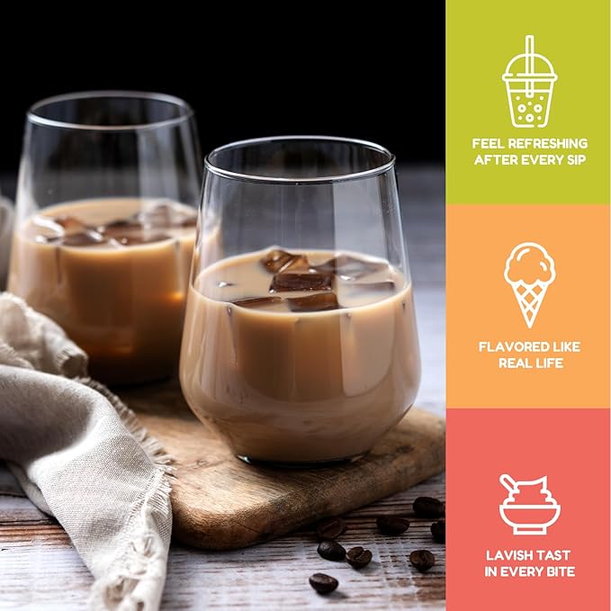 Fanale Coconut Jelly Topping nata de coco for Boba Tea | Ice Cream | Yogurt | Smoothie | Milk Tea | Desserts (Coffee, 7.26 lb) JEL011