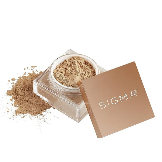 Sigma Beauty Soft Focus Setting Powder – Silky Smooth, Lightweight Loose Setting Powder for Setting Makeup, Blurring Powder Reduces the Look of Pores, Lines & Wrinkles (Honey, Medium Tan Matte)