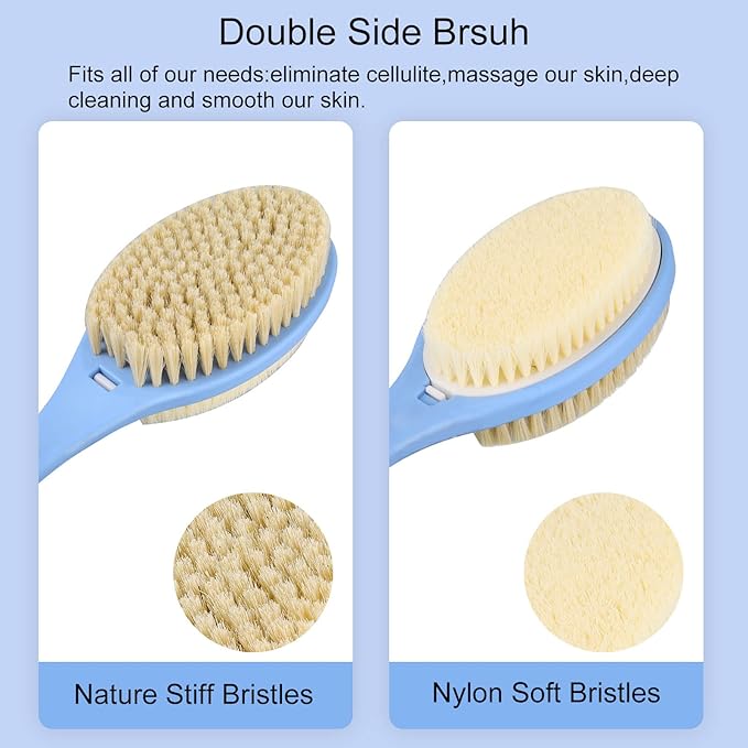 Shower body brush with soft