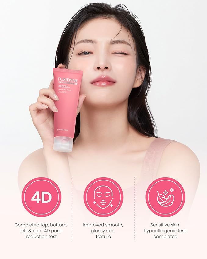 Derma Pore 4D Collagen Wrapping Peel Off Mask Pack Minimizing & Tightening Pores 4D Collagen Korean Collagen Mask 3.38 fl.oz Poreless Face Mask For Glowing Skin Korean Glass Skin