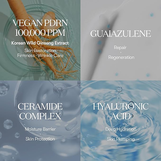 VT COSMETICS PDRN Cream 100, Nourishing & Restorative Moisturizer with 100,000 ppm Vegan PDRN, Lightweight Hydrating Cream for Glowy Glass Skin, Korean Skincare