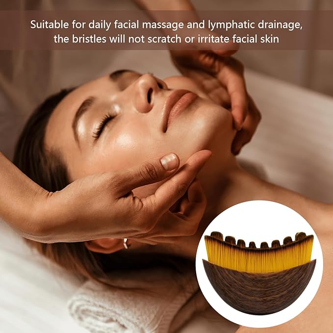 Lymphatic Contour Face Brush,Lymphatic Drainage Massager for Face and Body,Ergonomically Designed to Fit The Skin Precisely,Improves Skin