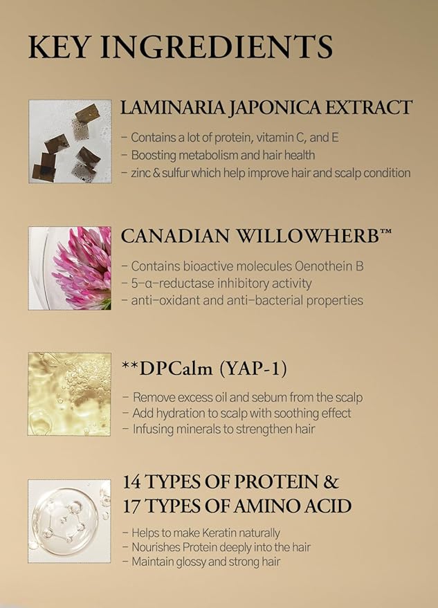 laferme Laminaria Shampoo with Organic Ingredient, Korean Clarifying Shampoo, Hydrating for Dry Hair, Strengthening for Weak Hair, Sulfate & Paraben free, For Women & Men (16.9 FL. OZ., White Musk)