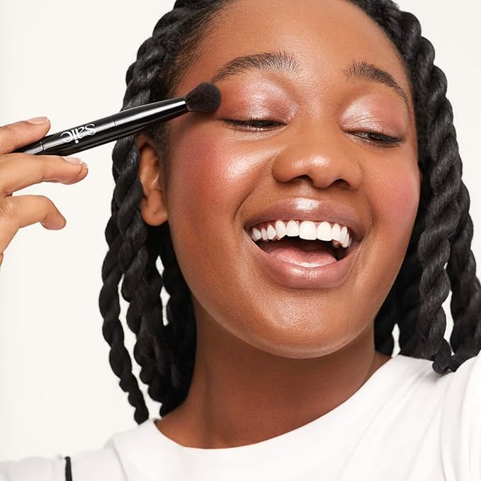 Saie The Ultimate Brush Collection - Base, Big, Double, Fluffy & Powder Blush - High-Performance, Cruelty-Free Makeup Brushes for Seamless Application