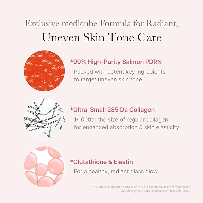 medicube Intensive Moisture & Skin Plumping Set: Salmon DNA PDRN Pink Peptide Serum and Salmon DNA PDRN Pink One Day Serum | Holiday Stocking Stuffers