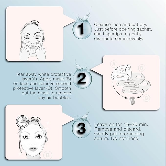 STARSKIN Red Carpet Ready Bio-Cellulose Face Mask – 1 Pack, Hydrating Face Mask for all Skin Types, Instant Hydration & Glass-Skin Glow, Revitalizing and Moisturizing, Korean Skincare