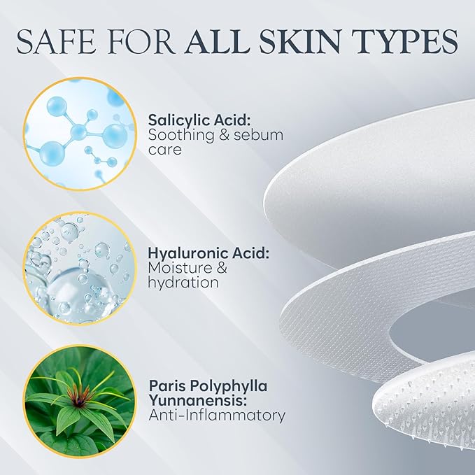 Microdart Acne Patch, Zit Patches for Cystic Acne Overnight Care, Cystic Acne Coverage, Pimple Patches Microdart Technology - Salicylic & Hyaluronic Acid (12 Count)