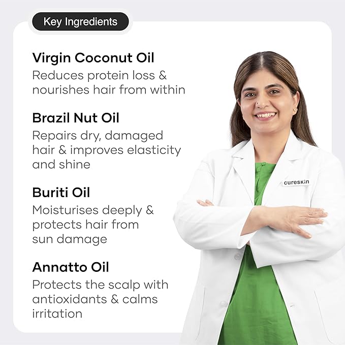 Cureskin Follicular Hair Oil | Nourishes & Strengthens with Annatto, Buriti, Brazil Nut and Coconut Oil, 3.38 Fl Oz (Pack of 1)