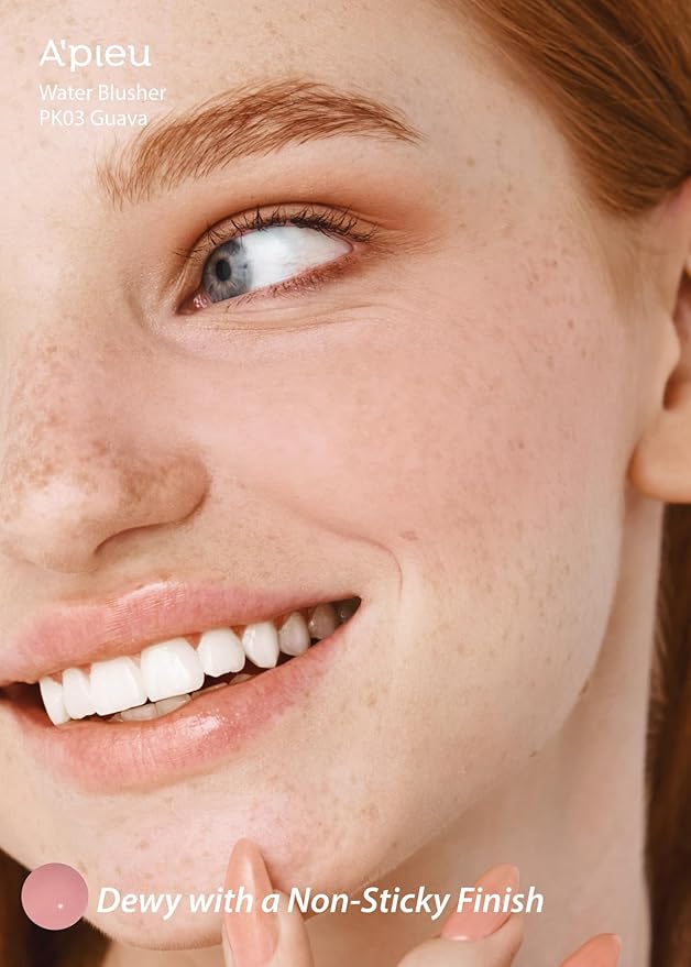 A'PIEU Juicy-Pang Water Blusher [PK03] – Fruity Liquid Blush for Cheeks, Buildable & Blendable Color, Hydrating Dewy Finish with Fruit Extract Blend & Rose Flower Water, 0.31 fl oz