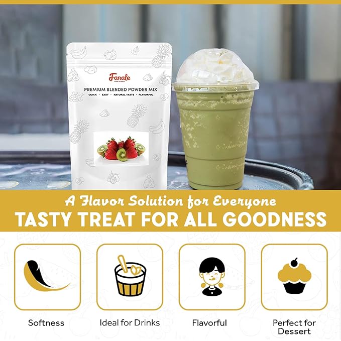 Fanale Premium Avocado Bubble Tea Flavoring Powder | Perfect for Baking, Smoothies, Desserts and Drinks | Instant Flavoring Powder for Boba Milk Tea - 2.2 Pounds (Pack of 20).
