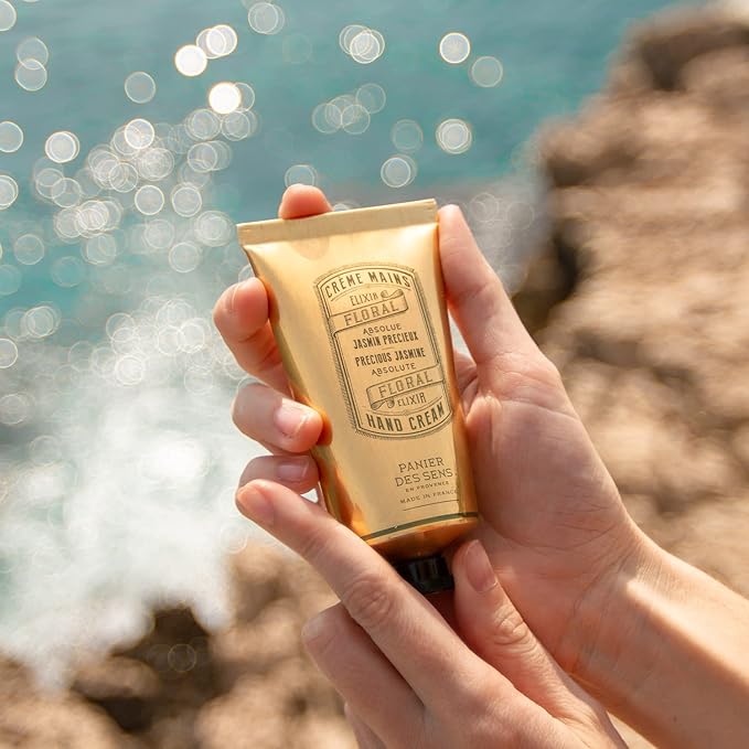 Panier des Sens Jasmin Hand Cream - Nourishing Shea Butter Hand Cream for Dry Cracked Hands 97% Natural Ingredients - Dermatologically Tested Hand Lotion for Woman Made in France, 2.5 fl oz