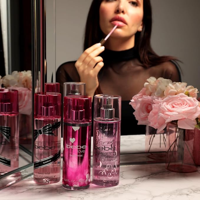 Bebe Sheer Body Mist - Body Spray for Women - Sensual and Flirtatious Womens Fragrance with Citrus Cocktail, Pink Peony and Sandalwood Notes - 8.4 oz