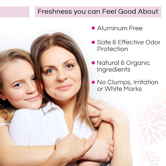 Good for You Girls Aluminum-Free, Natural Deodorant for Kids, Pre teens, Teens, Safe & Effective Odor Control, Clear Roll-On, Natural Fragrance, Vegan, Made in USA | Soft Powder, 3 oz (Pack of 3)