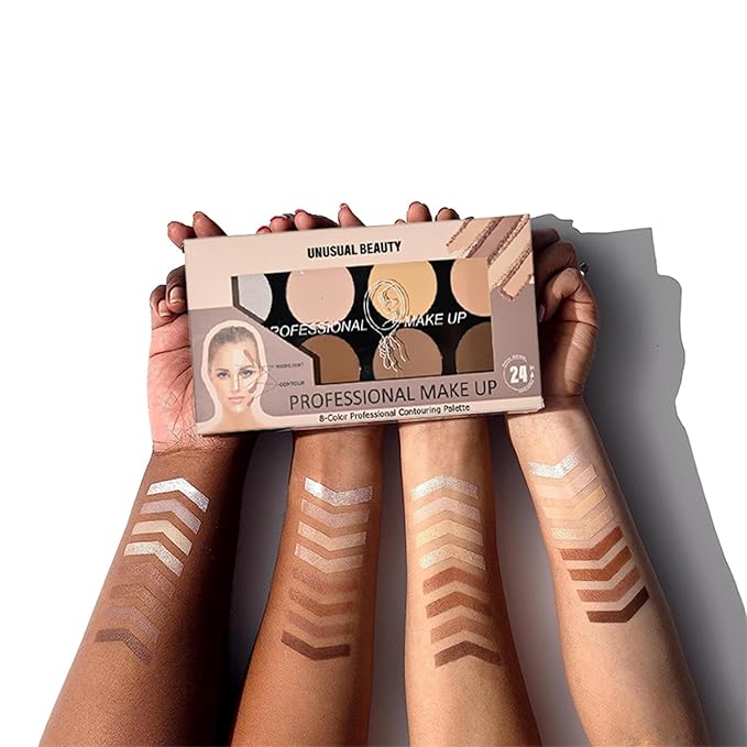 Makeup Highlight & Contour Pro Palette Lightweight Blendable Long Lasting Waterproof Non-Smudge Natural Makeup Contour