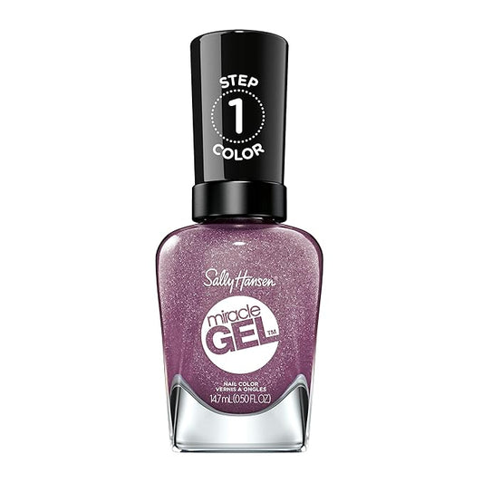 Sally Hansen Miracle Gel™, Metro Midnight, Long Lasting, Gel-Like Formula, No UV Lamp Needed, Purple Nail Polish