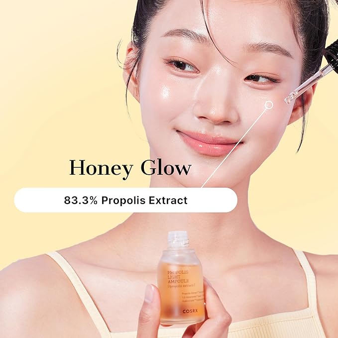 COSRX Propolis Ampoule, Glow Boosting Serum for Face with 73.5% Propolis Extract, 1.01fl.oz/30ml, Hydrating Essence for Sensitive Skin, Fine Lines, Uneven Skintone, Korean Skincare, Stocking Stuffers