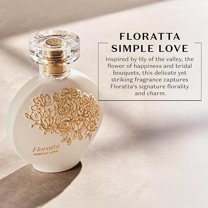 O Boticário Floratta Simple Love Eau de Toilette, Long-Lasting Floral Fragrance Perfume for Women, 2.5 Ounce