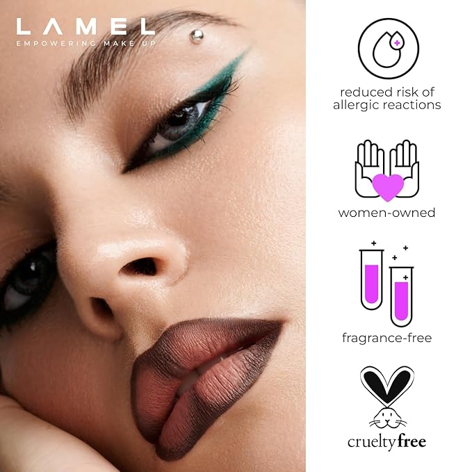 Lamel Matte Gel Lip Liner Pencil - Weightless & CreamyTexture - Sharpenable - Longwear & Waterproof - High Pigmented & Flawless Finish - Cruelty-free & Paraben-Free - 403, 1,7g/0.05oz. (Burnt Ocher)