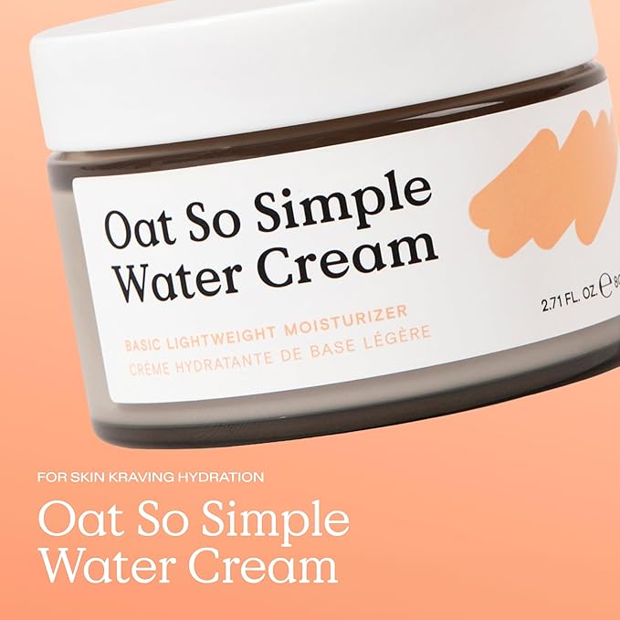 KraveBeauty Oat So Simple Water Cream, Enriched With Oat & Squalane To Soothe & Lock In Moisture, Everyday Moisturizer, For All Skin Types, Vegan & Cruelty Free, 2.7 fl oz