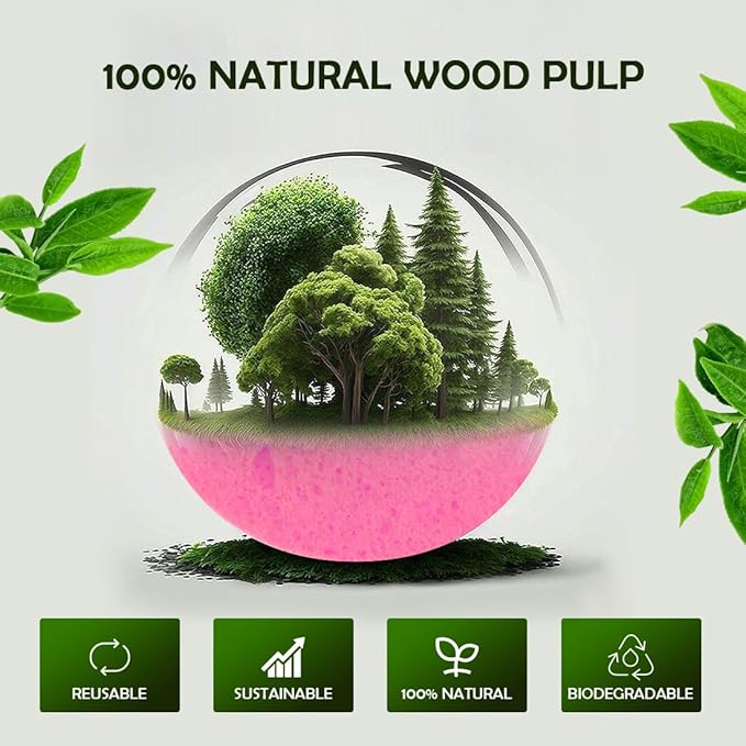 AIDEA Compressed Facial Sponges 96Count Pink, Travel Essentials Makeup Sponges, 100% Natural Cellulose Cosmetic Spa Sponges for Facial Cleansing, Exfoliating, Makeup Remover Pads