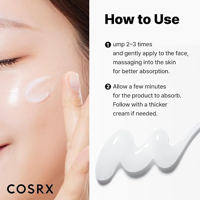 COSRX Oil Free Lotion with Birch Sap, Daily Acne Facial Moisturizer, Hydrating Moisturizer for All Skin Types, Korean Skin Care, Paraben free, Stocking Stuffers, Gifts For Women3.38 fl.oz / 100ml