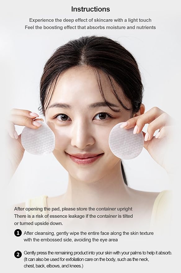 Toner Pad, 60 Pads | Clarifying & Hydrating Facial Pads for Women | Pre-Makeup Skin Prep, Pore Care, Skin Cleaning Wipe, K-Beauty, Made in Korea.