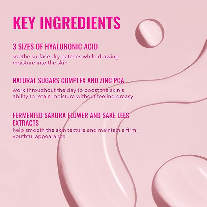 Good Molecules Sakura Hyaluronic Acid Boosting Essence - Ultra Hydrating Facial Moisturizer - Skincare for Hydration, Tightening, Anti Aging, Instant Glow - Skin Care for Face