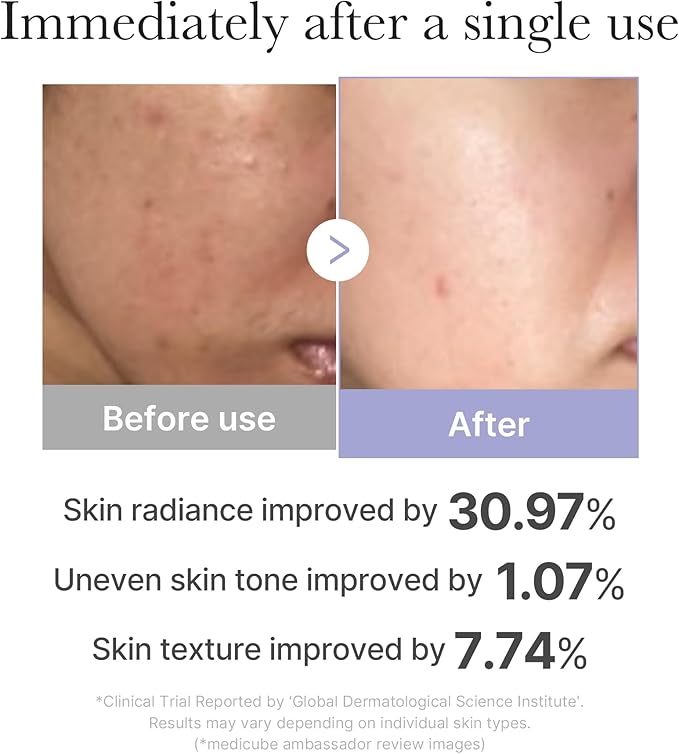 medicube Calm and Clear Skin Duo: medicube Mini Booster Pro Pink and Salmon DNA PDRN Pink Peptide Serum